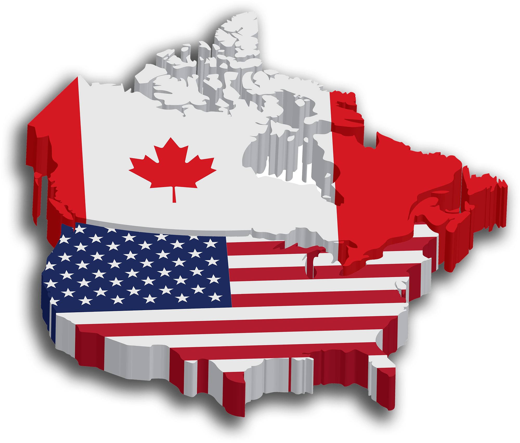 North America footprint illustration